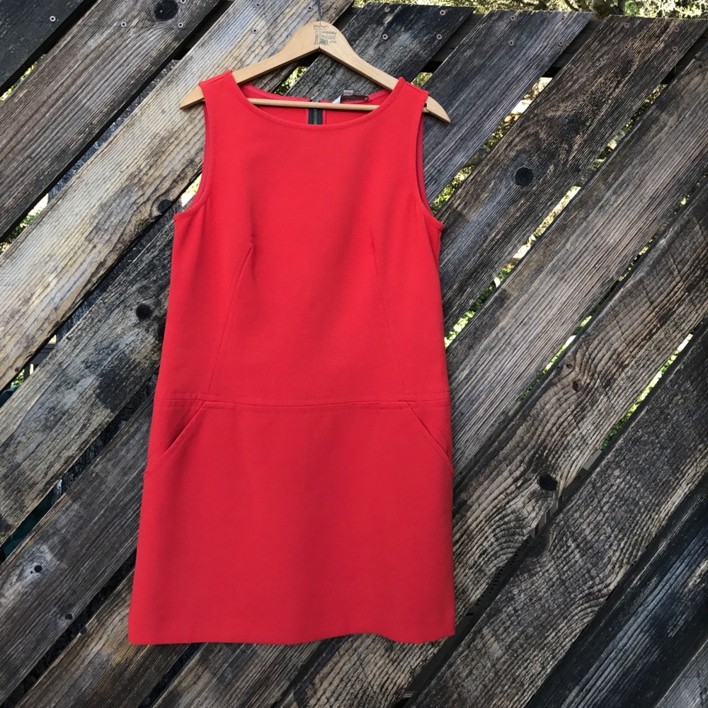 Loft Autumn Orange Shift Dress