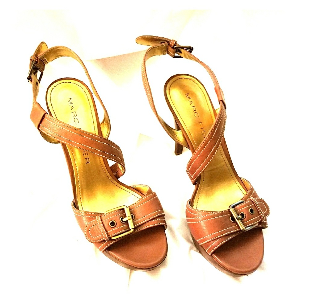 Marc Fisher Volina Leather Platform Heels