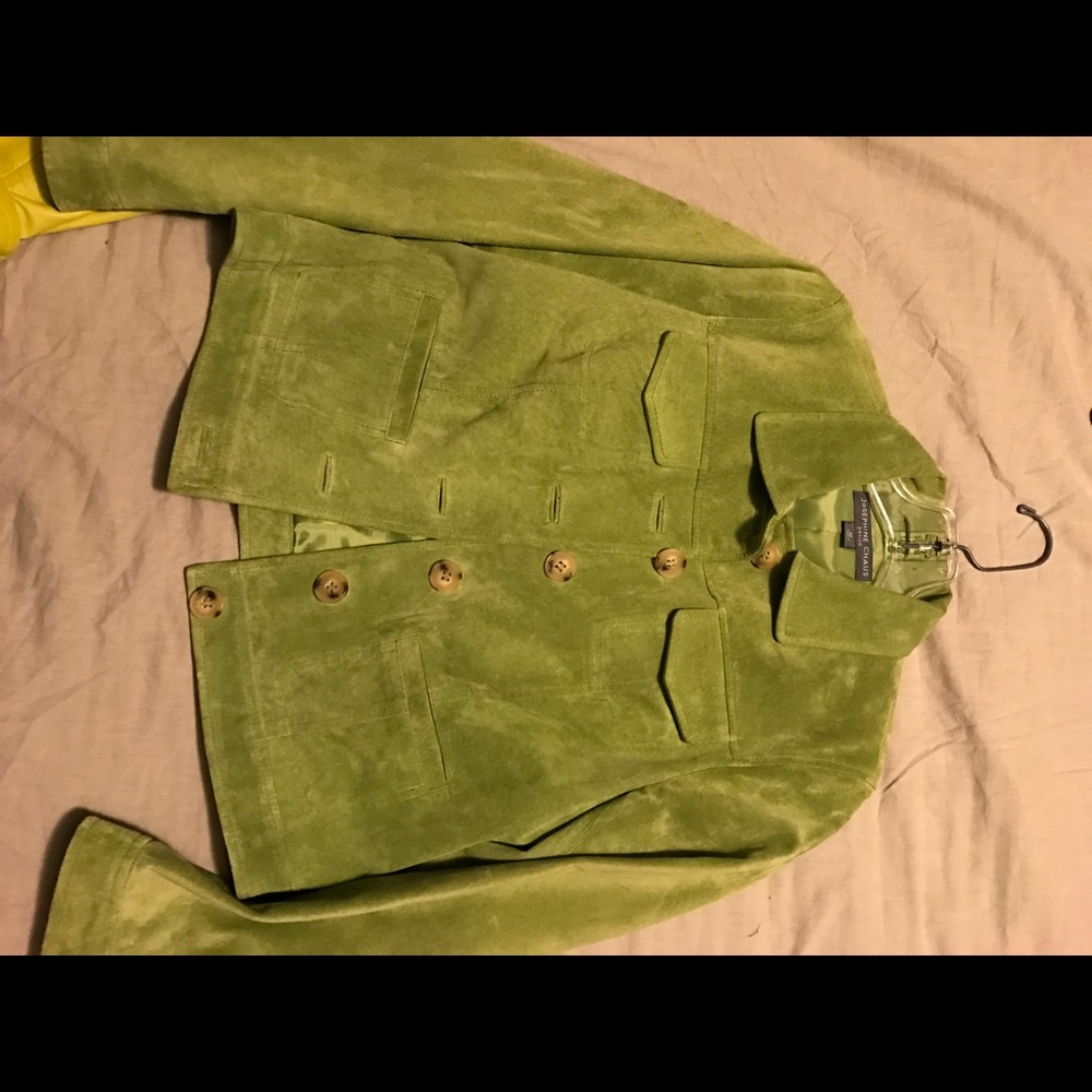 Green Josephine Chaus Leather Jacket