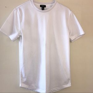 Mesh tee in white