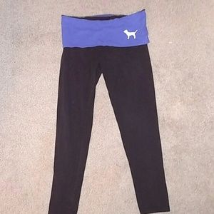 Victoria's Secret PINK fold over yoga pants sz m
