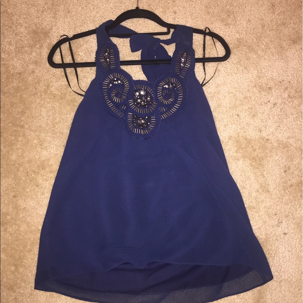 Navy halter top