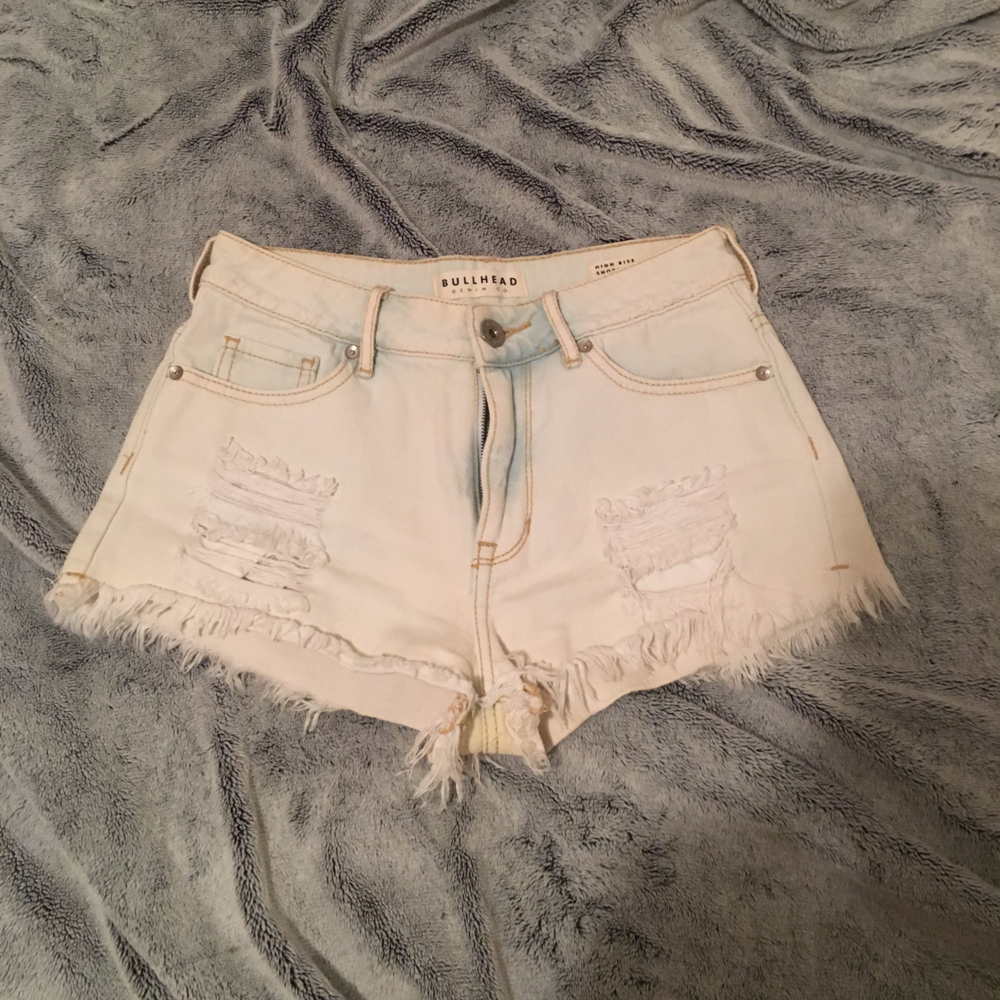 distressed denim shorts