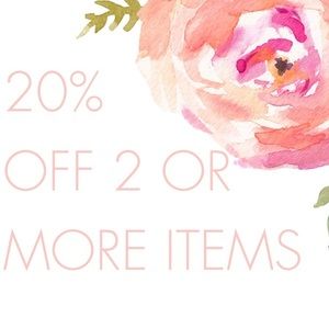 20% off if you bundle 2 more more items!