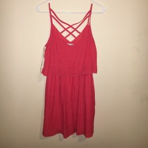 Pink sleeveless summer dress