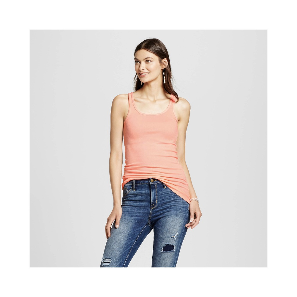 Coral Tie Dye Mossimo Knit Tank Top Medium