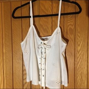 Forever 21 Lace Up Crop Top
