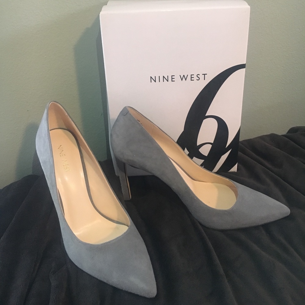 Nine West Grey Suede Heels