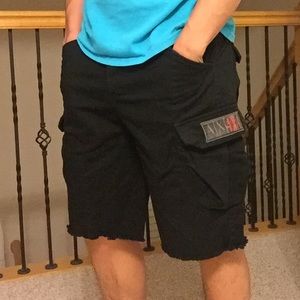 Black AX Cargo Shorts