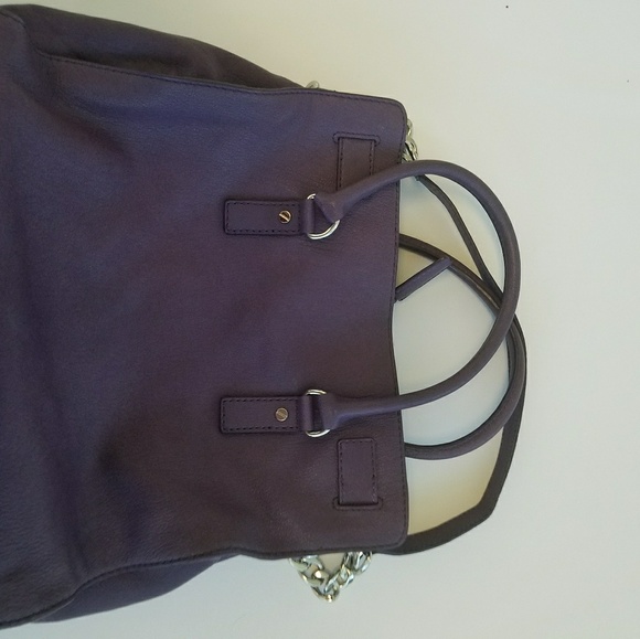 Michael Kors Hamilton Purple Leather Satchel - Picture 3 of 3