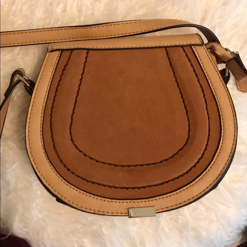 Tan Saddle Crossbody Bag