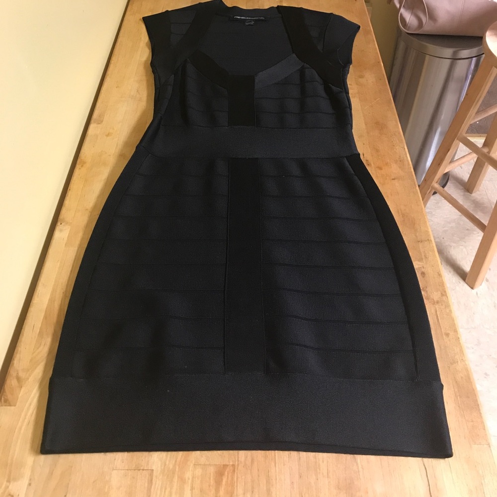 French Connection size 8 black bandeau dress
