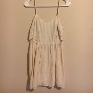 Sexy strapless cream colored dress