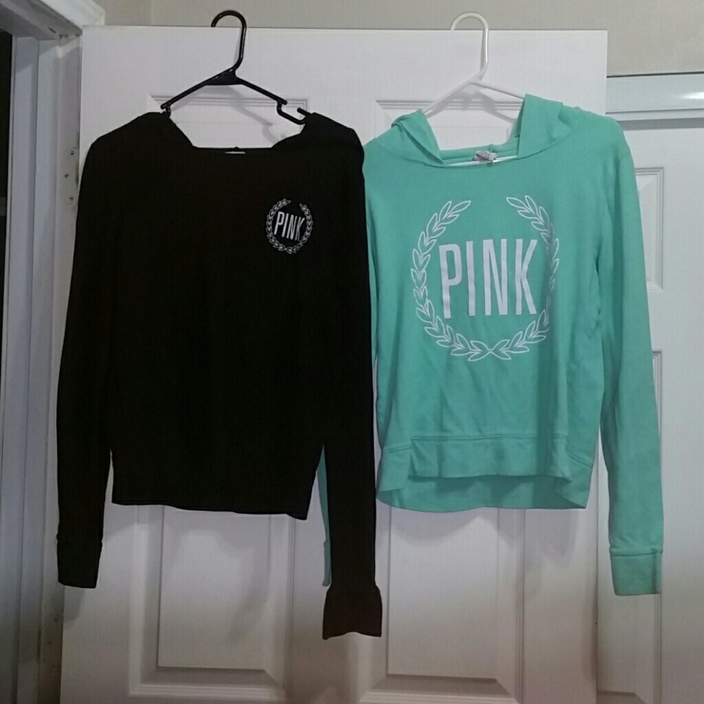 Two pink pull overs