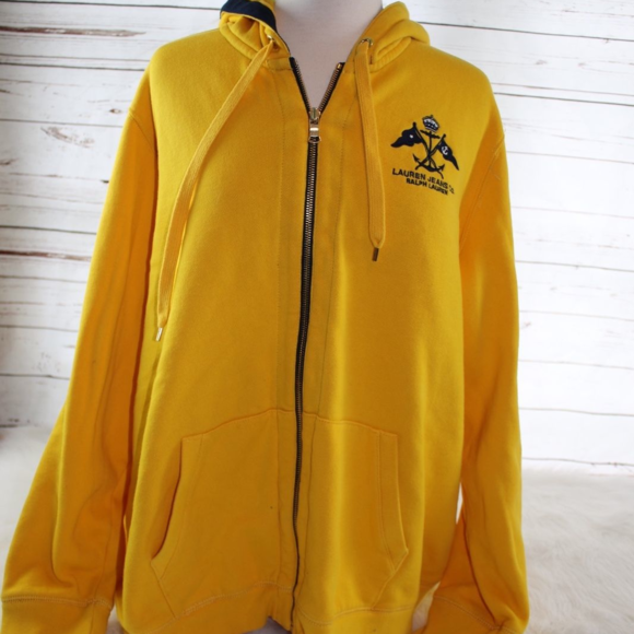 ralph lauren yellow hoodie