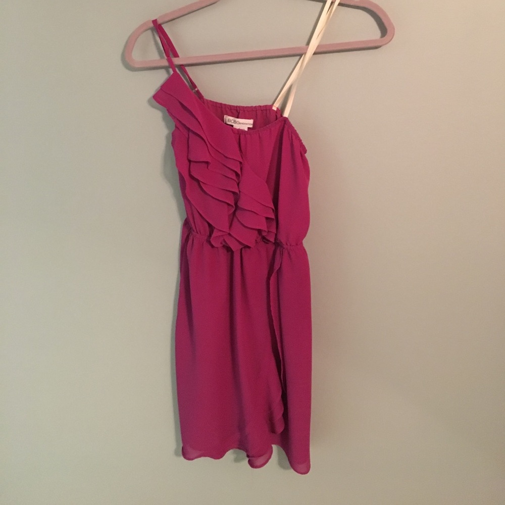 Fuchsia Asymmetrical Dress