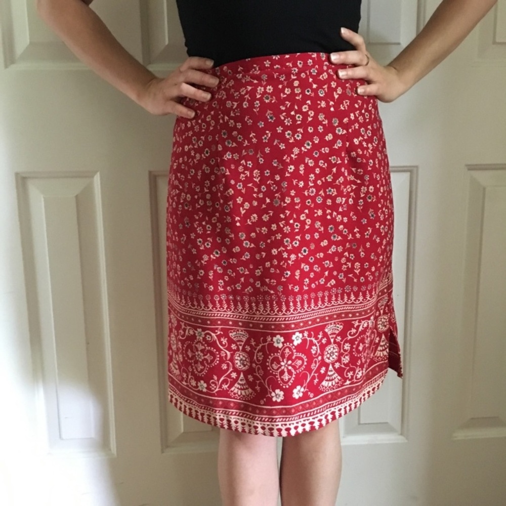 Floral Vintage-Style Skirt