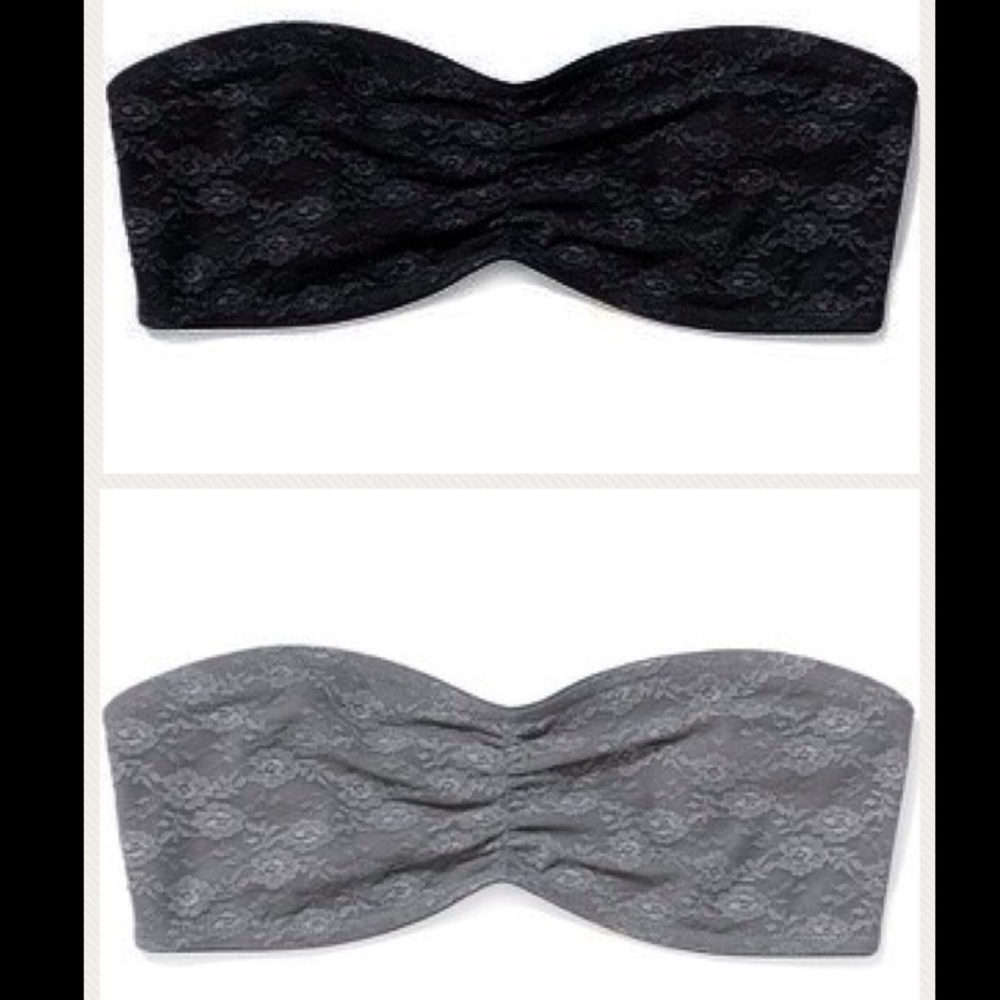 NWT Victoria Secret Allover Lace Bandeau Bras X2