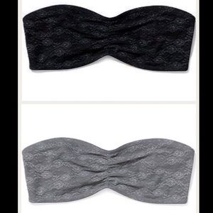 NWT Victoria Secret Allover Lace Bandeau Bras X2