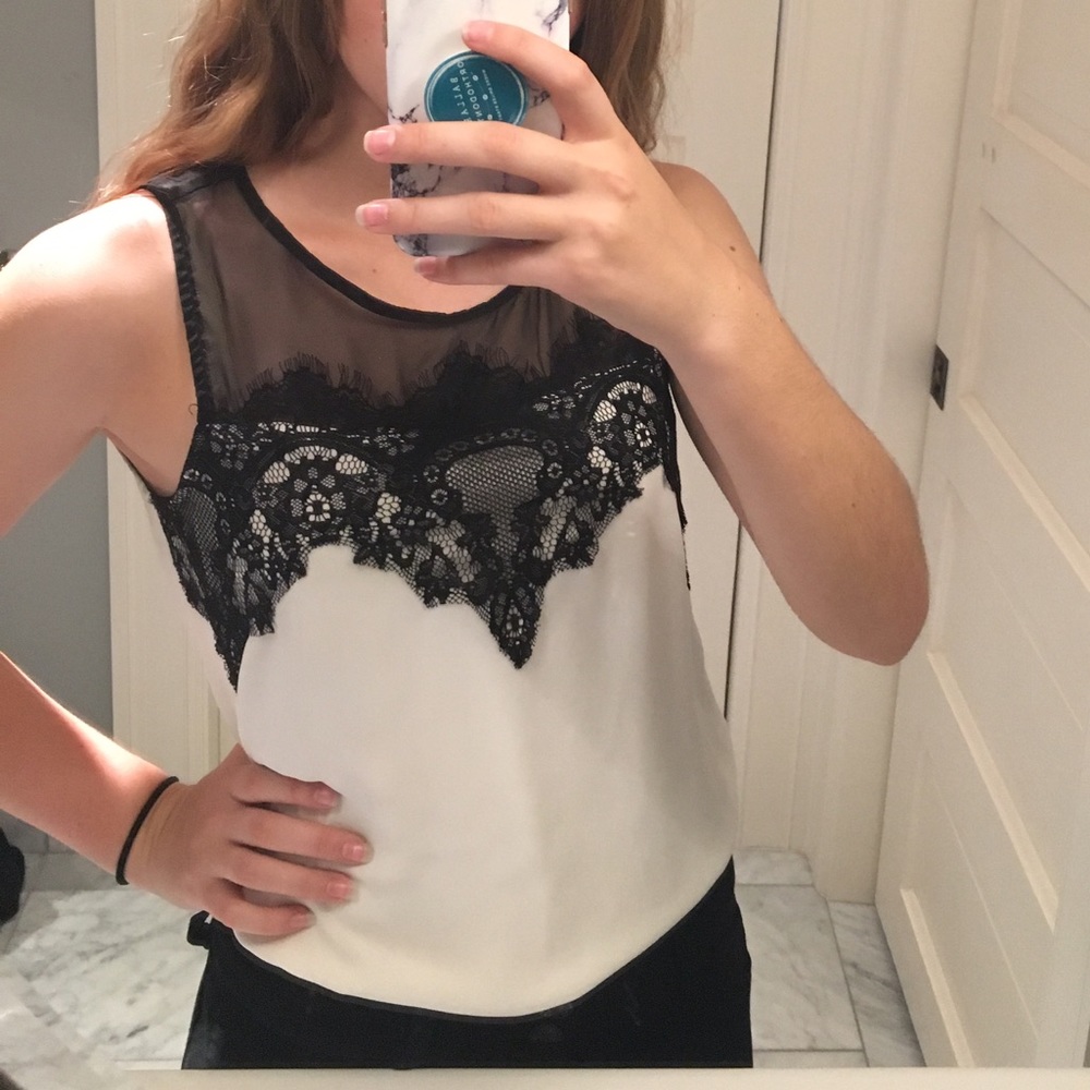 Never worn white lacy forever 21 top