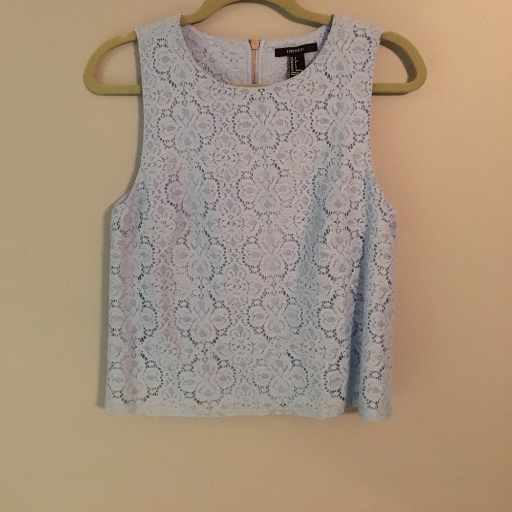 Baby Blue Lace Tank