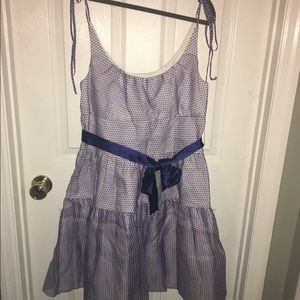 vintage betsey johnson blue polka dot dress