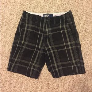 Black Plaid American Eagle Shorts