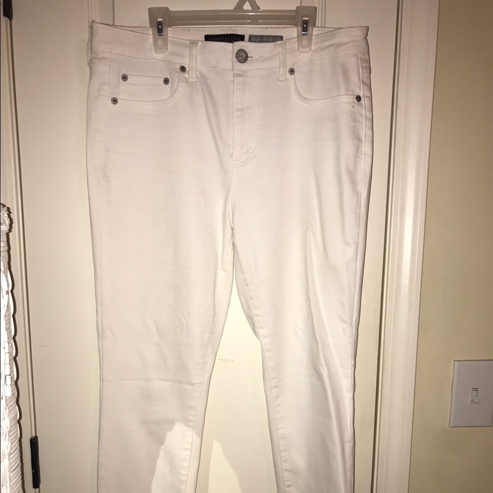 Aeropostale High-Waisted White Jeggings