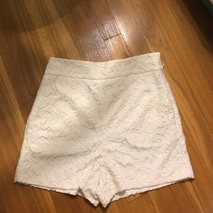 High wasted lace shorts