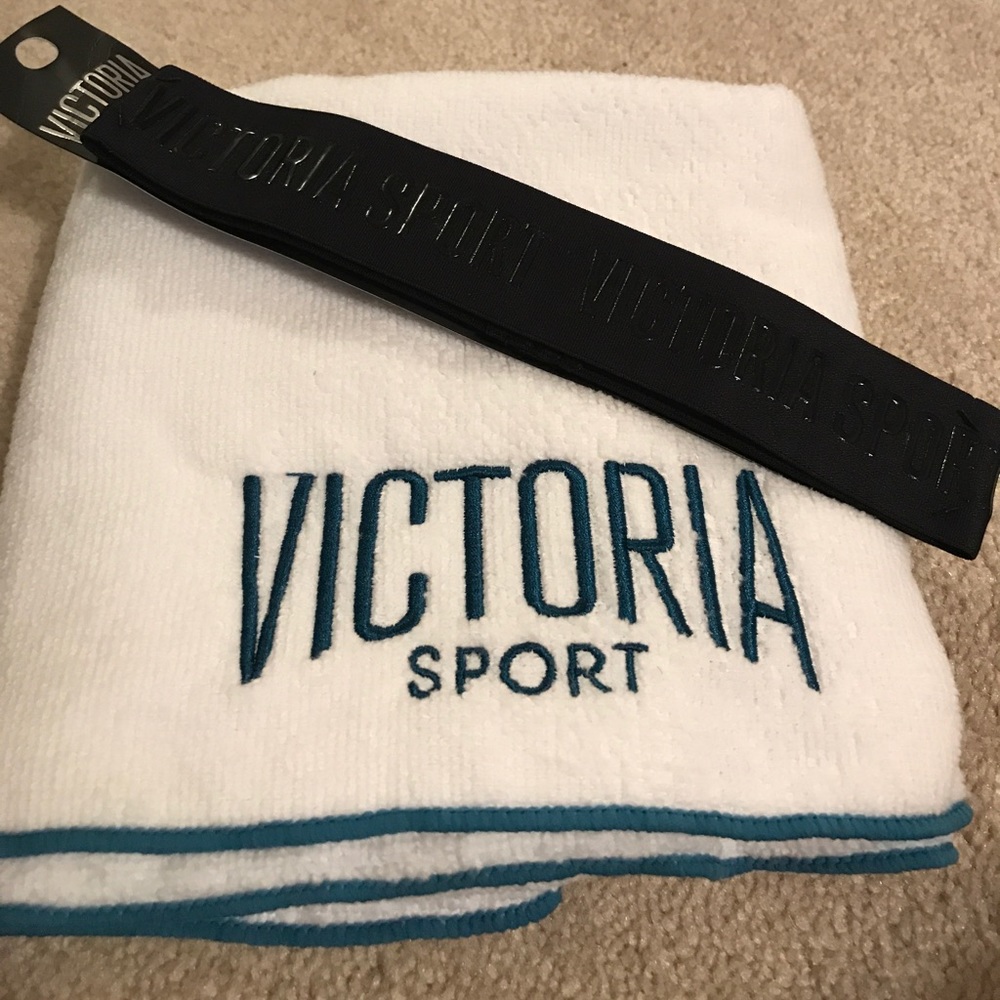 NWT Victoria's Secret Sports Headband & Towel