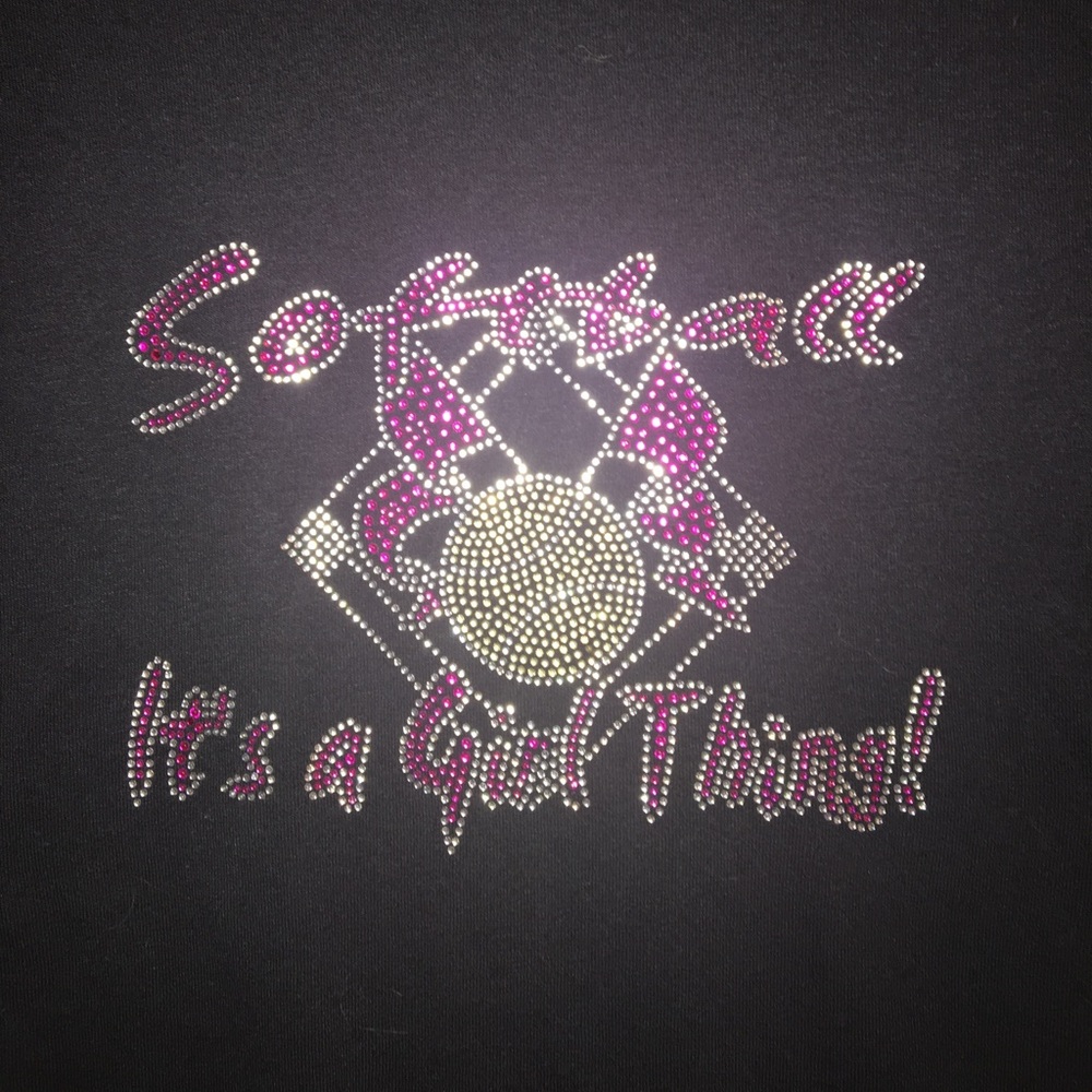 NEW Rhinestone Softball Shirt - Picture 2 of 2