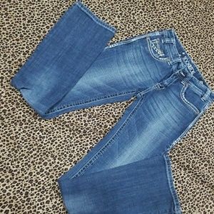 mid rise rock & roll cowgirl boot cut jeans 25×34