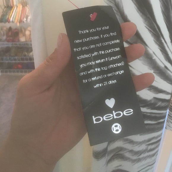 White and black Bebe dress - Picture 2 of 2