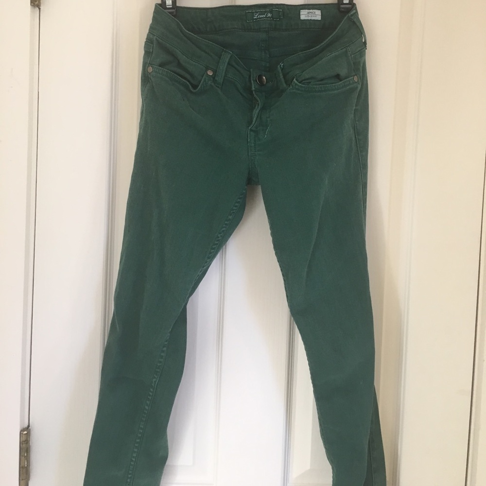 Dark green skinny pants