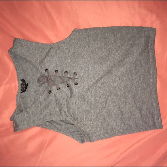 LACE UP CROP TOP TANK - Picture 2 of 2