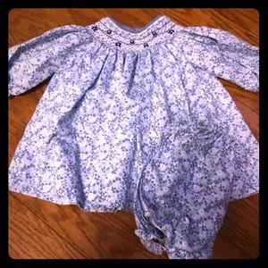 Sweet blue and white smocked dress!