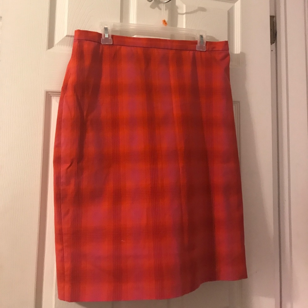 The Limited stretch orange pink pencil skirt