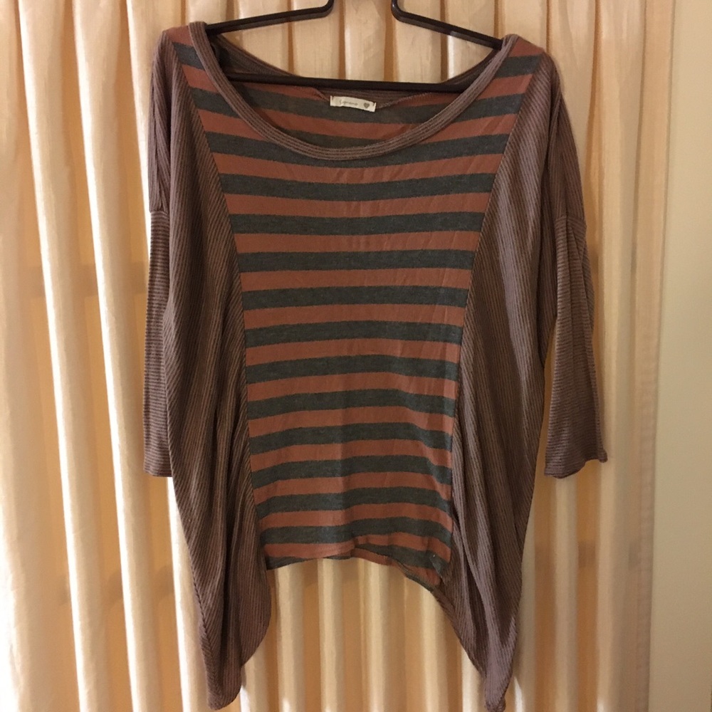 Striped Off The Shoulder Shirt