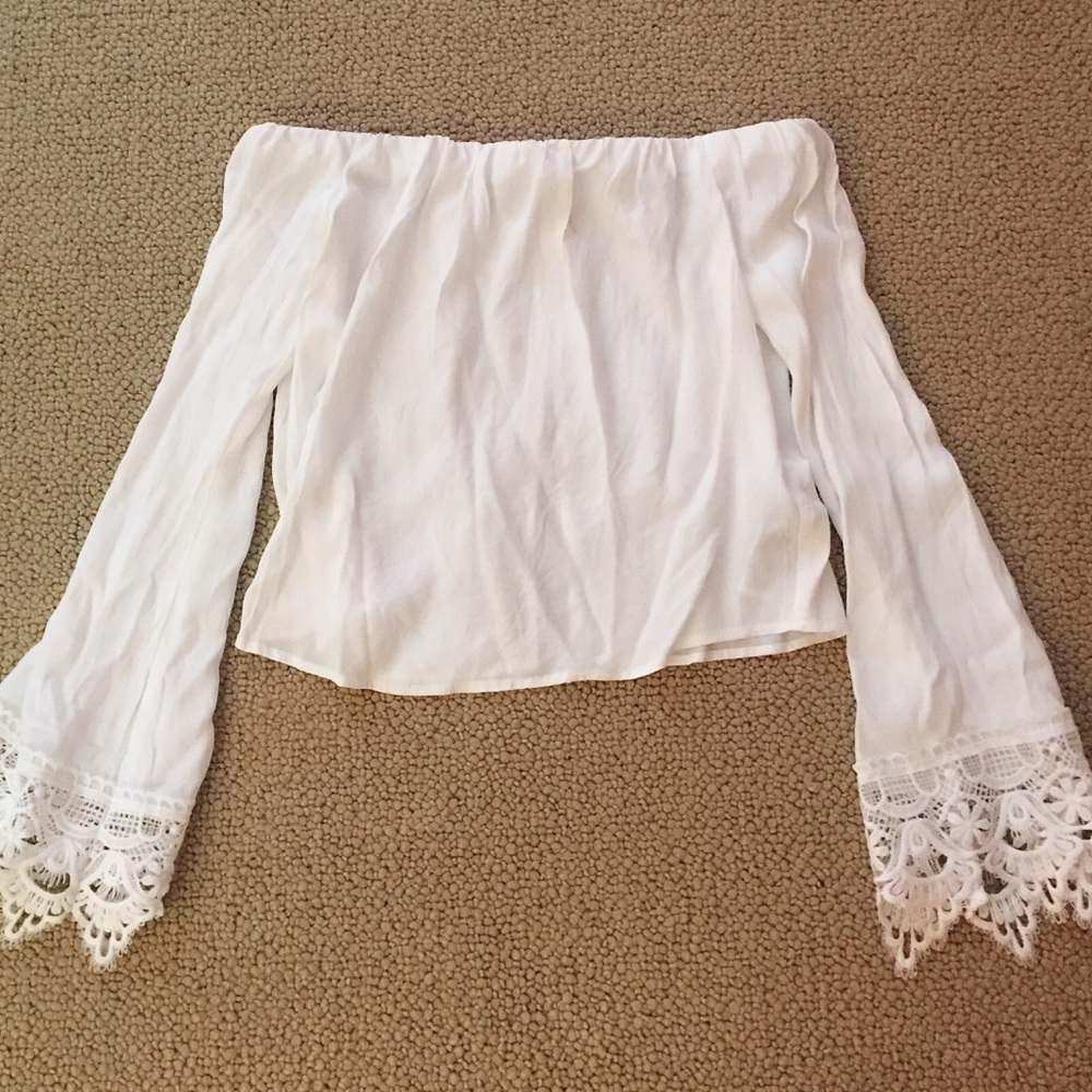 Forever 21 off the shoulders white top