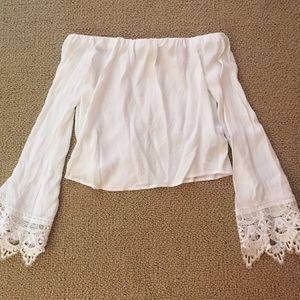 Forever 21 off the shoulders white top