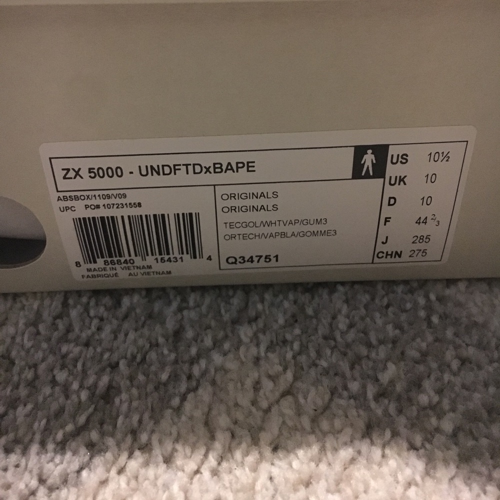 Adidas zx 5000 undftd x bape "camo" - Picture 6 of 7