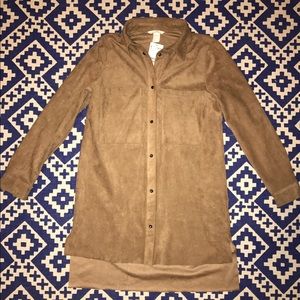 Suede Shirt Dress as seen on Emily Ratajkowski