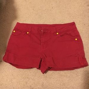 Red shorts