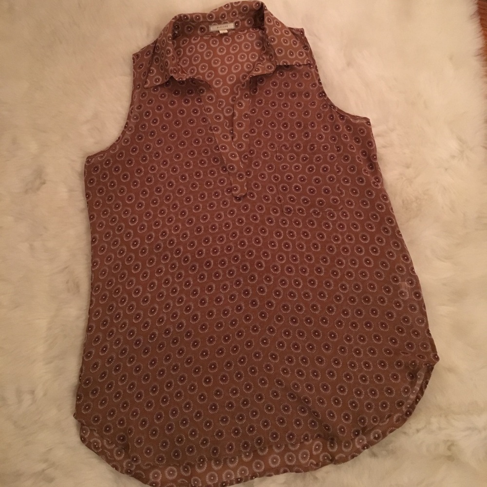 Anthro Floral Sheer Blouse