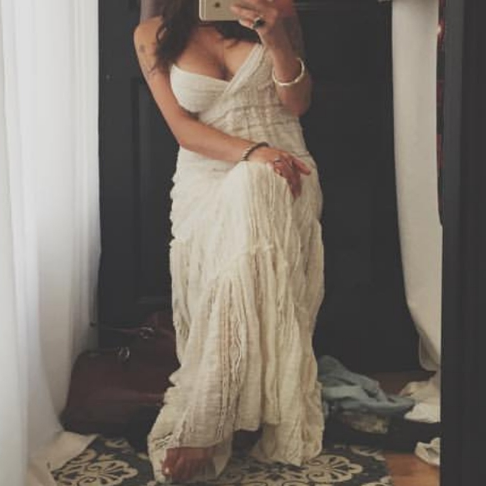 Willow & Clay camisole lace maxi dress