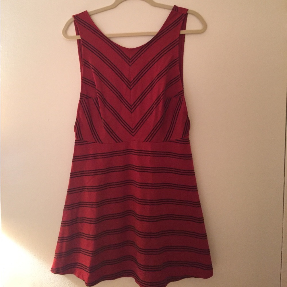 Free people fit and flare open backed dress