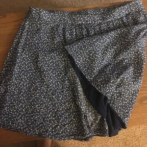 Navy floral skirt
