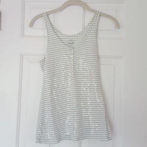 Striped Sequin Tank