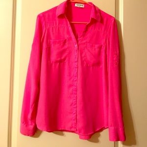 Express portofino top. Pink. Sz S