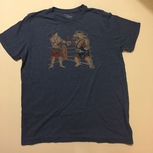 Navy Tee with Boxing Bear